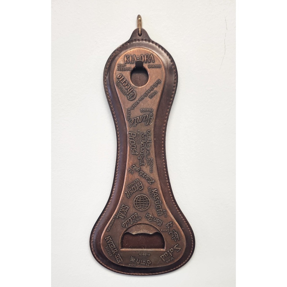 Large Copper Bottle Opener Spain England India Salute Cheers Gift